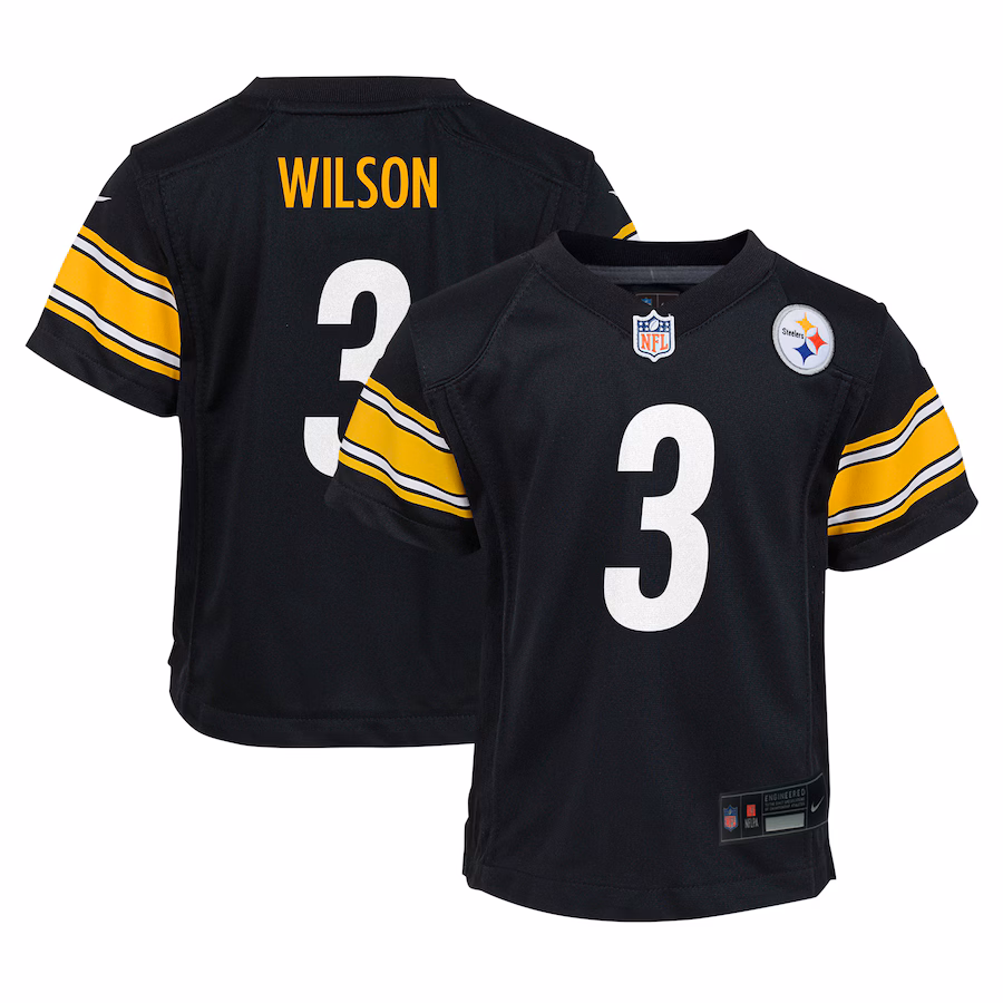 Preschool Pittsburgh Steelers Russell Wilson Nike Black Player Game Jersey