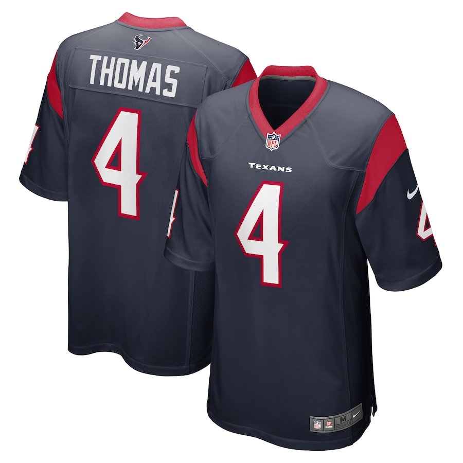 Men's Houston Texans Tavierre Thomas Nike Navy Team Game Jersey