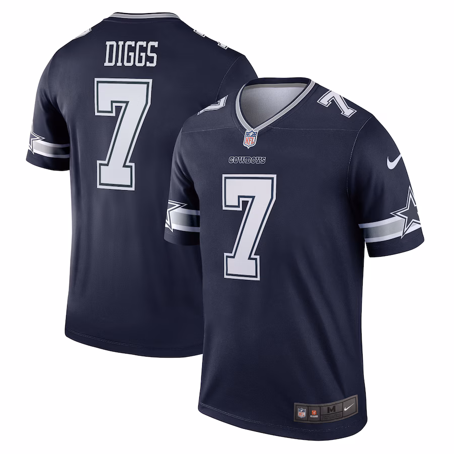 Men's Dallas Cowboys Trevon Diggs Nike Navy Team Legend Player Performance Top