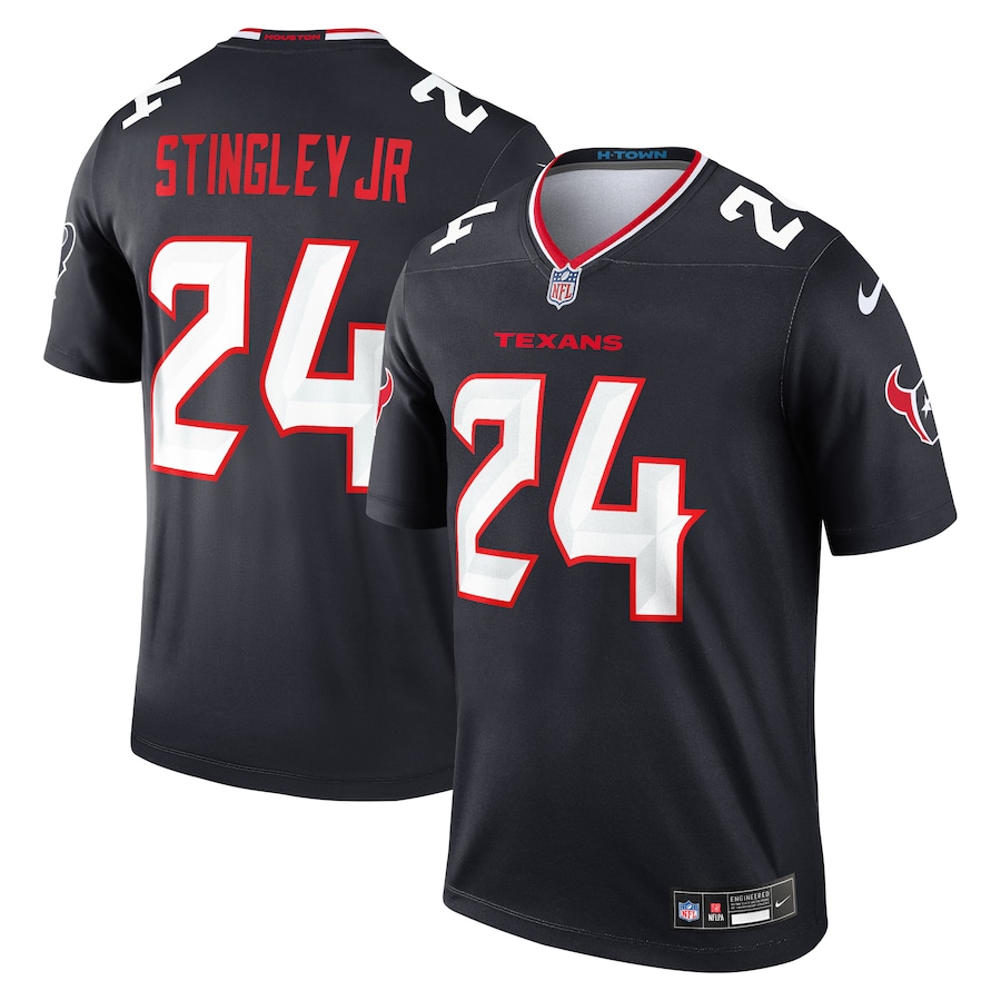 Men's Houston Texans Derek Stingley Jr. Nike Navy Team Legend Player Performance Top
