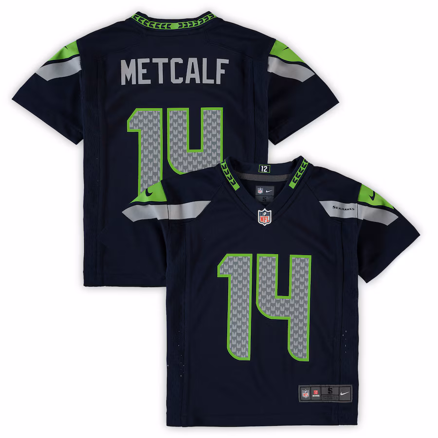 Preschool Seattle Seahawks DK Metcalf Nike Navy Game Jersey