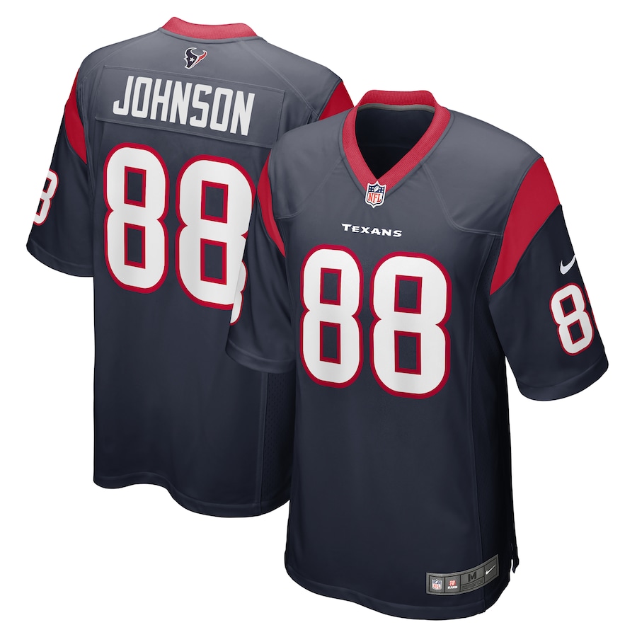 Men's Houston Texans Johnny Johnson Nike Navy Team Game Jersey