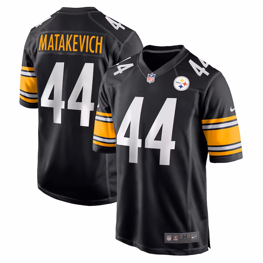 Men's Pittsburgh Steelers Tyler Matakevich Nike Black Game Jersey