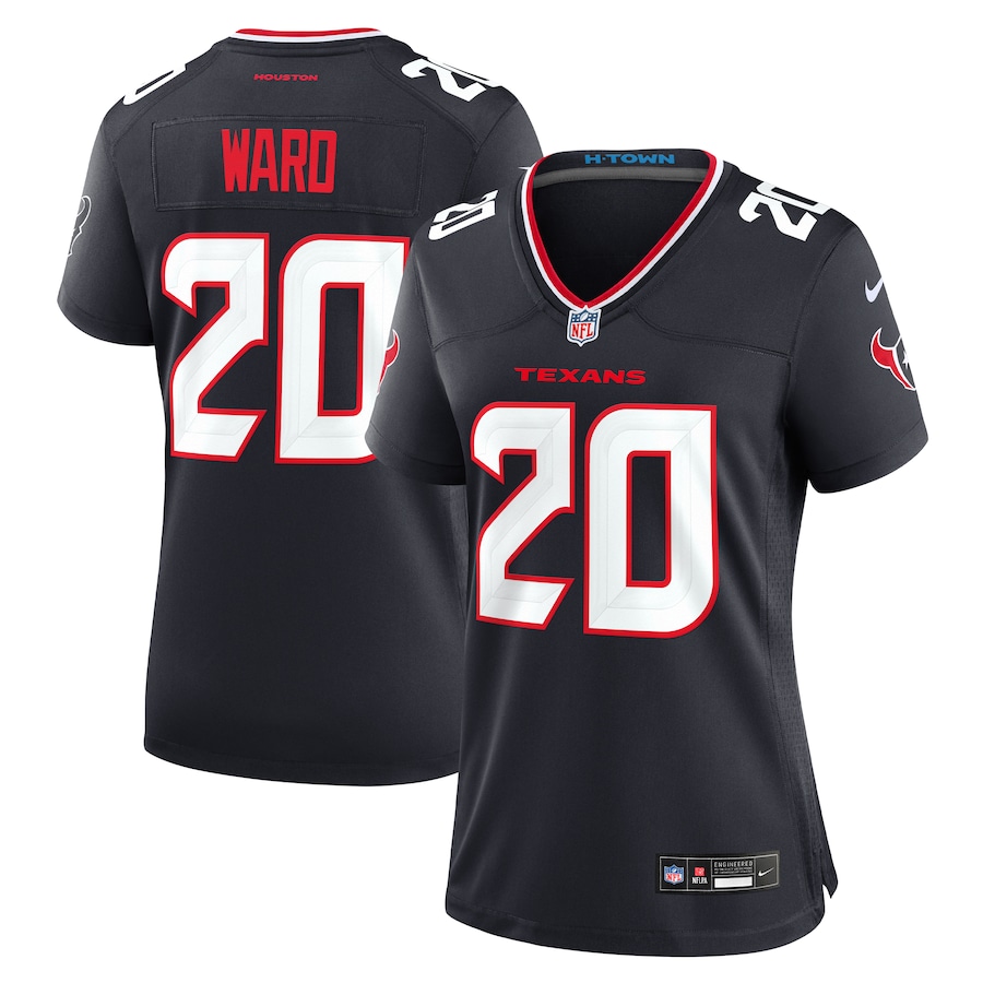 Women's Houston Texans Jimmie Ward Nike Navy Team Game Jersey