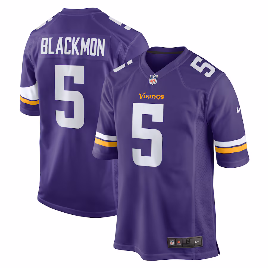Men's Minnesota Vikings Mekhi Blackmon Nike Purple Game Jersey