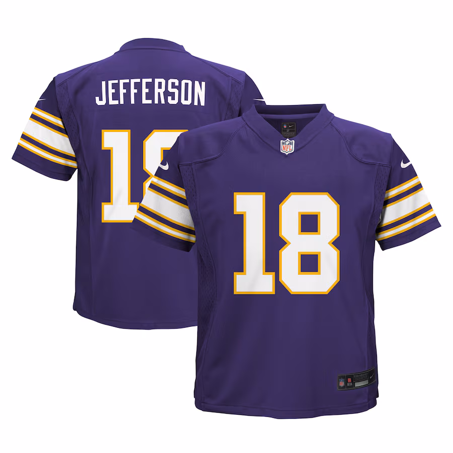 Toddler Minnesota Vikings Justin Jefferson Nike Purple Alternate Game Jersey