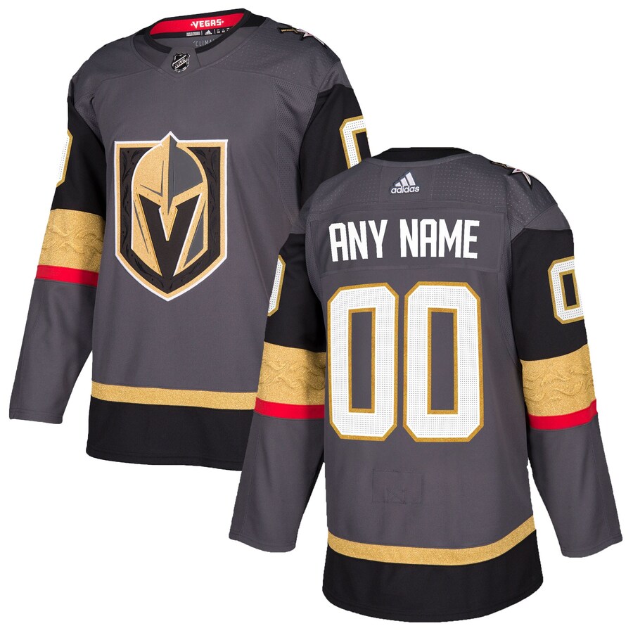 Men's Vegas Golden Knights adidas Gray Alternate Authentic Custom Jersey - Ujersey