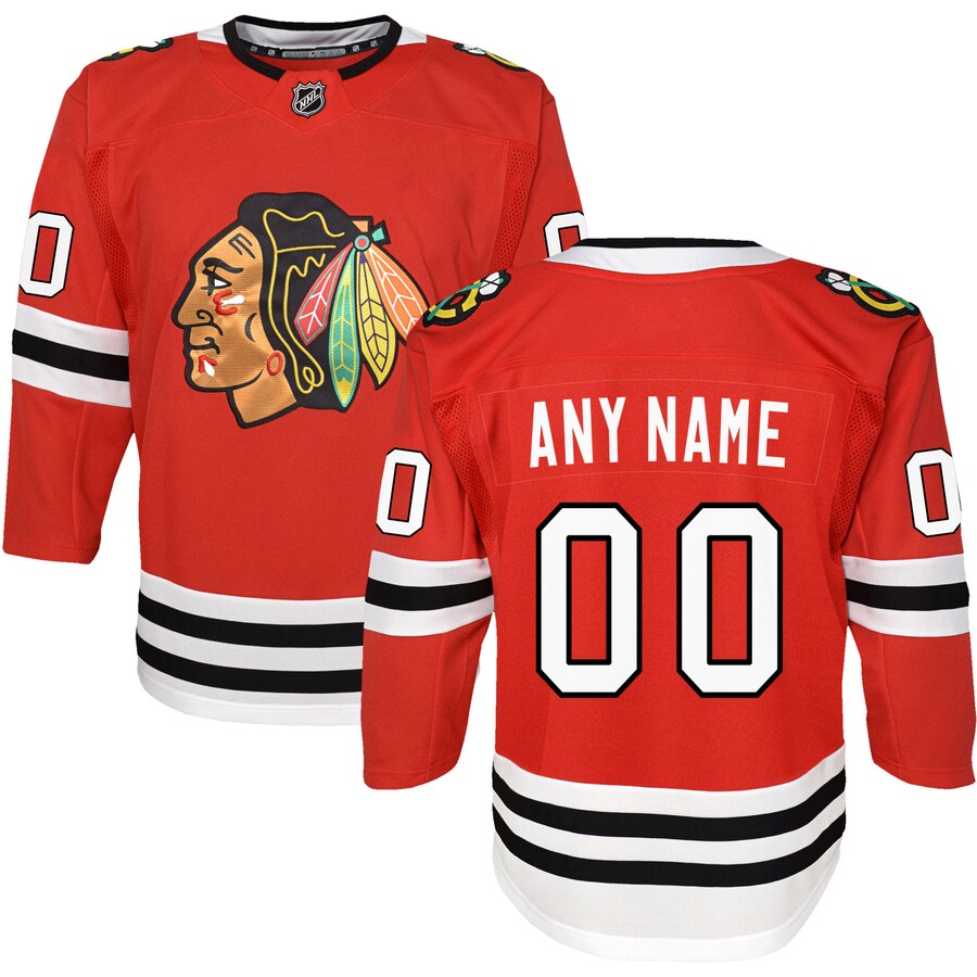 Youth Chicago Blackhawks Red Premier Custom Jersey - Ujersey