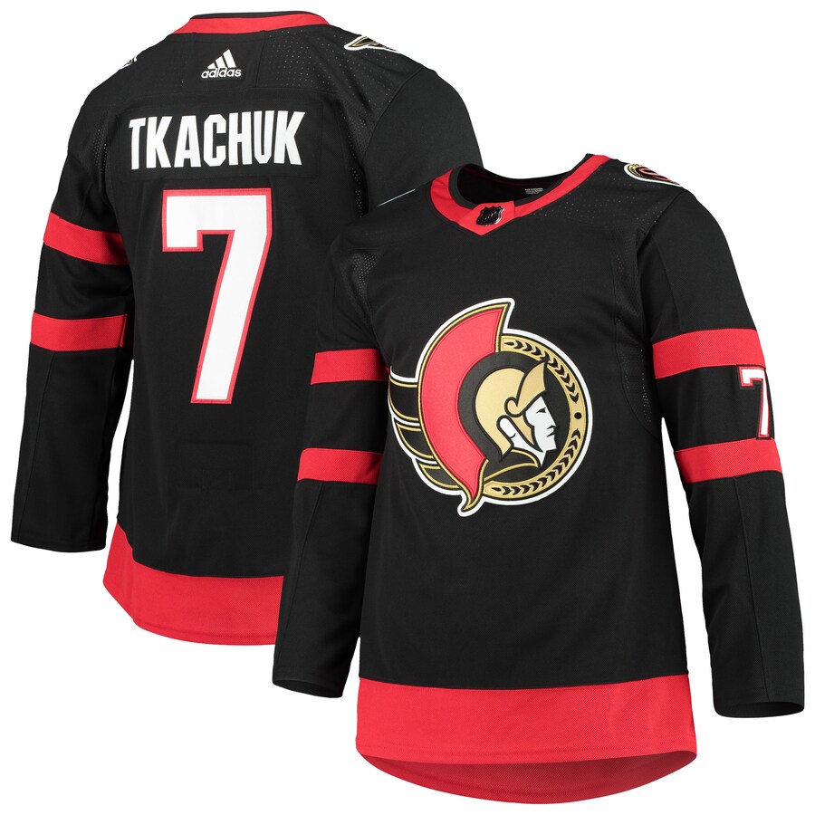 Men's Ottawa Senators Brady Tkachuk adidas Black Home Primegreen Authentic Pro Player Jersey - Ujersey