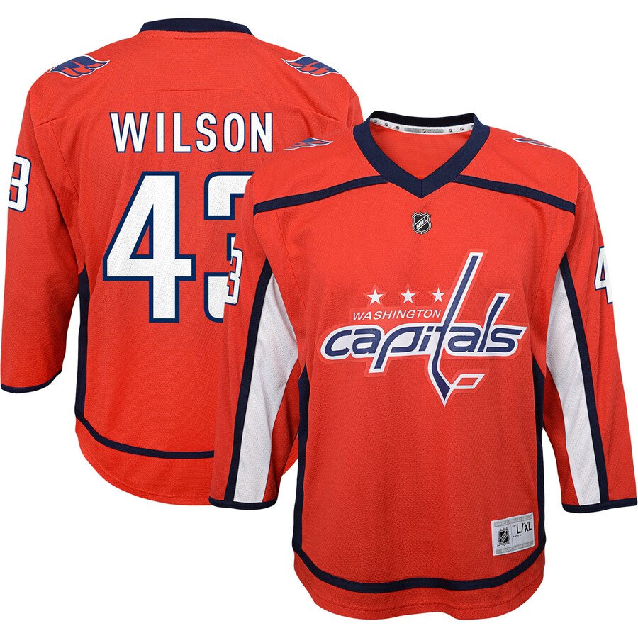 Youth Washington Capitals Tom Wilson Red Home Replica Player Jersey - Ujersey