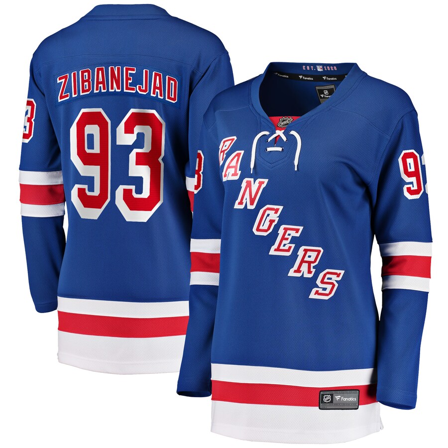 Women's New York Rangers Mika Zibanejad Fanatics Branded Blue Home Premier Breakaway Player Jersey - Ujersey