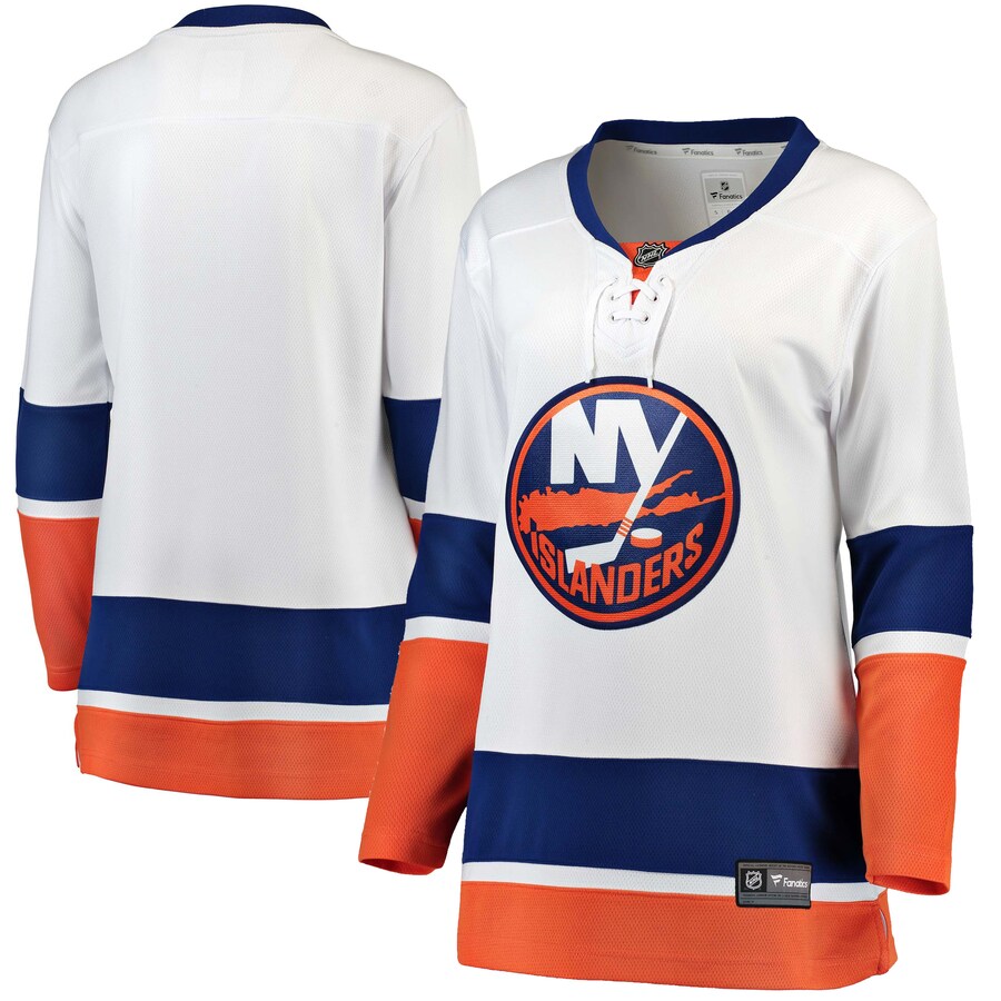 Women's New York Islanders Fanatics Branded White Away Breakaway Jersey - Ujersey