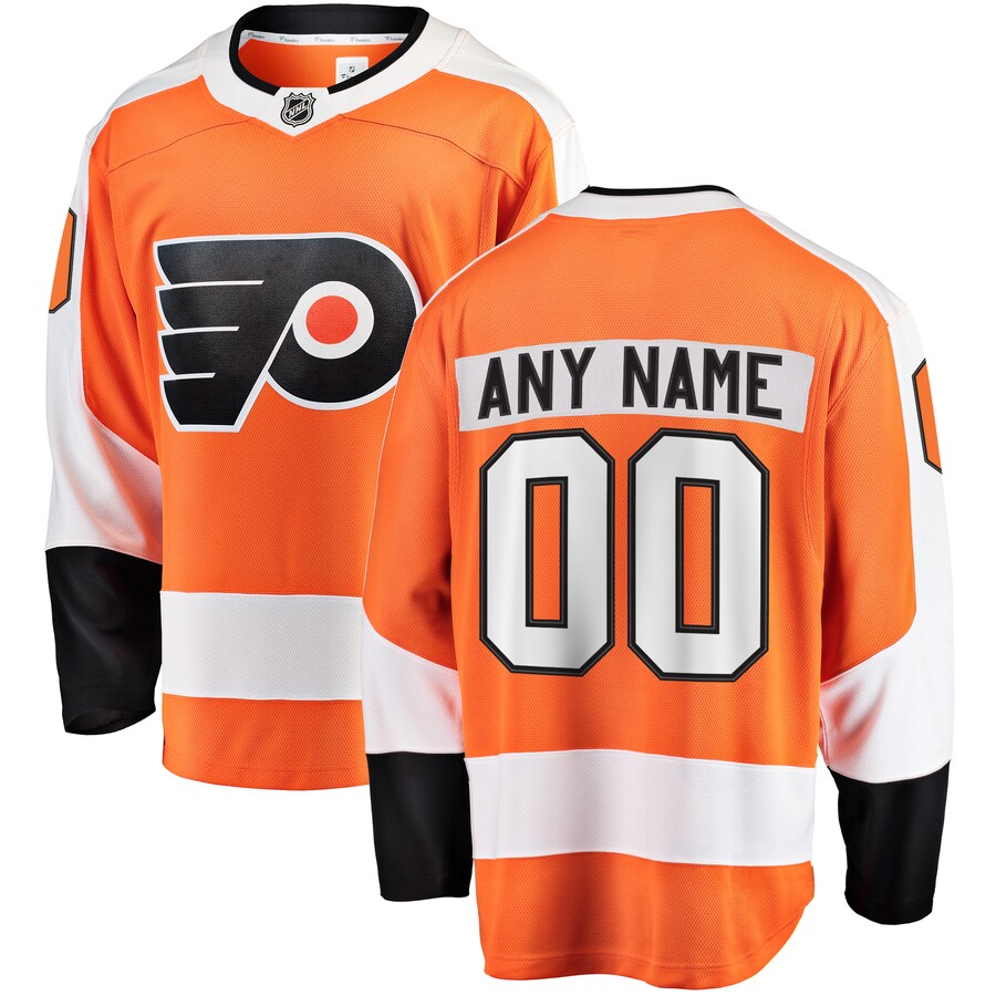 Men's Philadelphia Flyers Fanatics Branded Orange Home Breakaway Custom Jersey - Ujersey
