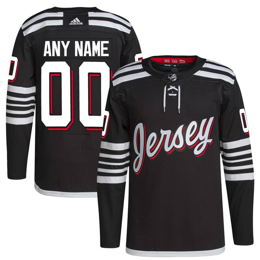 Men's New Jersey Devils adidas Black 2021/22 Alternate Primegreen Authentic Pro Custom Jersey - Ujersey