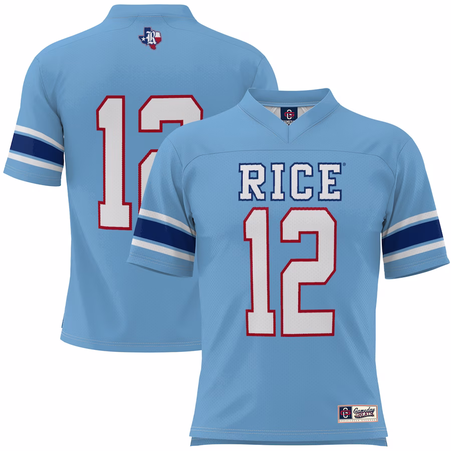 #1 Rice Owls GameDay Greats Youth Football Jersey - Light Blue - Ujersey