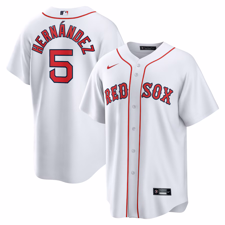 Men's Boston Red Sox Enrique Hernandez Nike White Home Official Replica Player Jersey - Ujersey