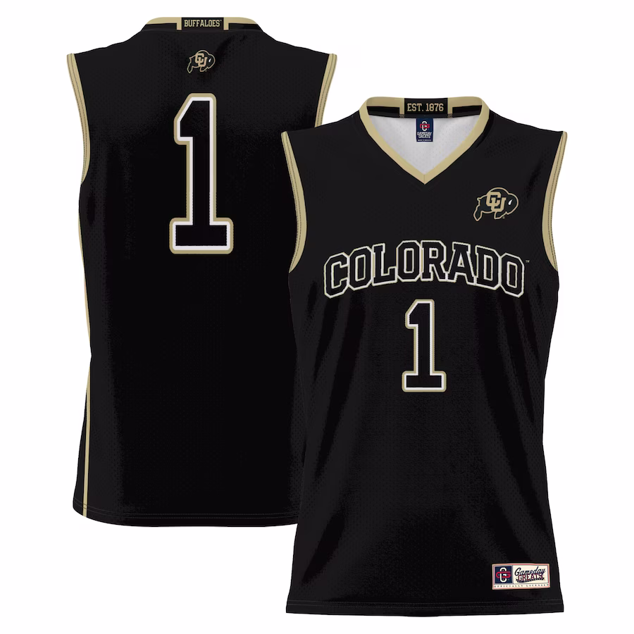 #1 Colorado Buffaloes GameDay Greats Replica Lightweight Basketball Jersey - Black - Ujersey