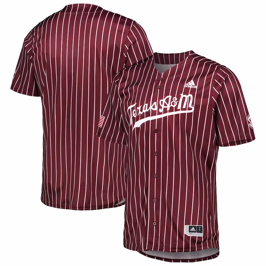 Texas A&M Aggies adidas Replica Baseball Jersey - Maroon - Ujersey