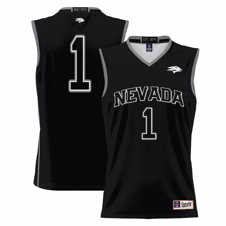 #1 Nevada Wolf Pack GameDay Greats Youth Lightweight Basketball Jersey - Black - Ujersey