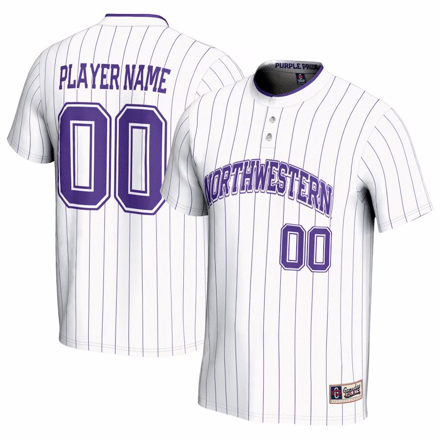Northwestern Wildcats GameDay Greats Youth NIL Pick-A-Player Lightweight Softball Jersey - White - Ujersey