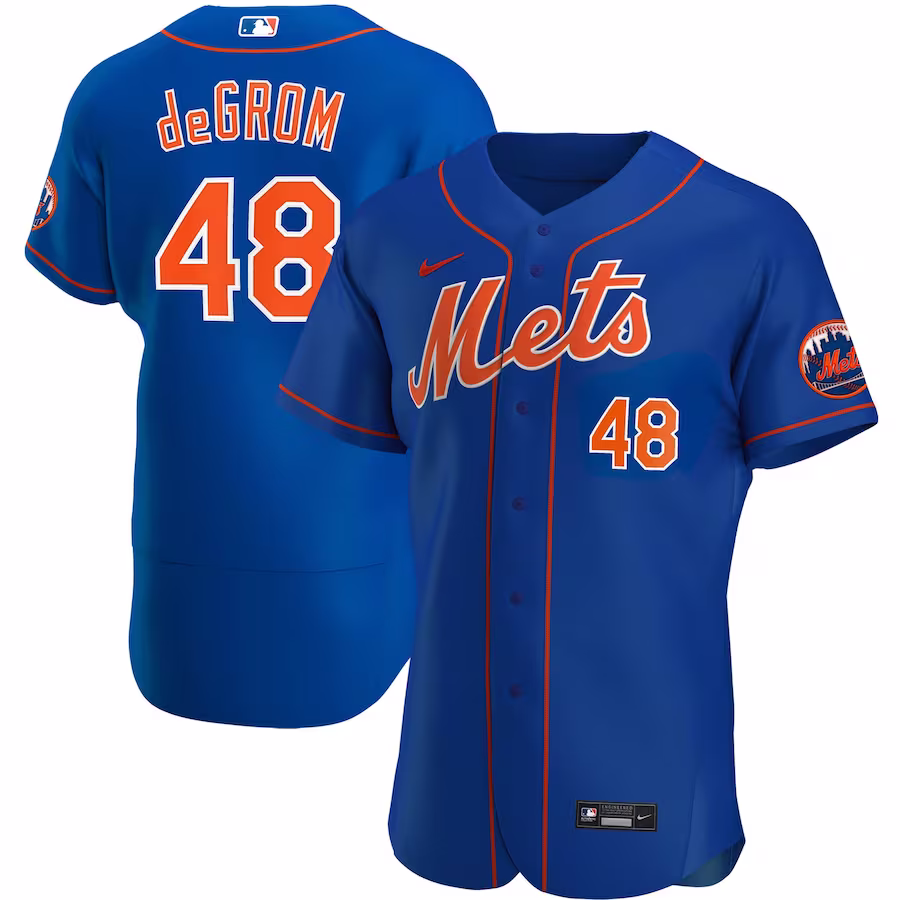 Men's New York Mets Jacob deGrom Nike Royal Alternate Authentic Player Jersey - Ujersey