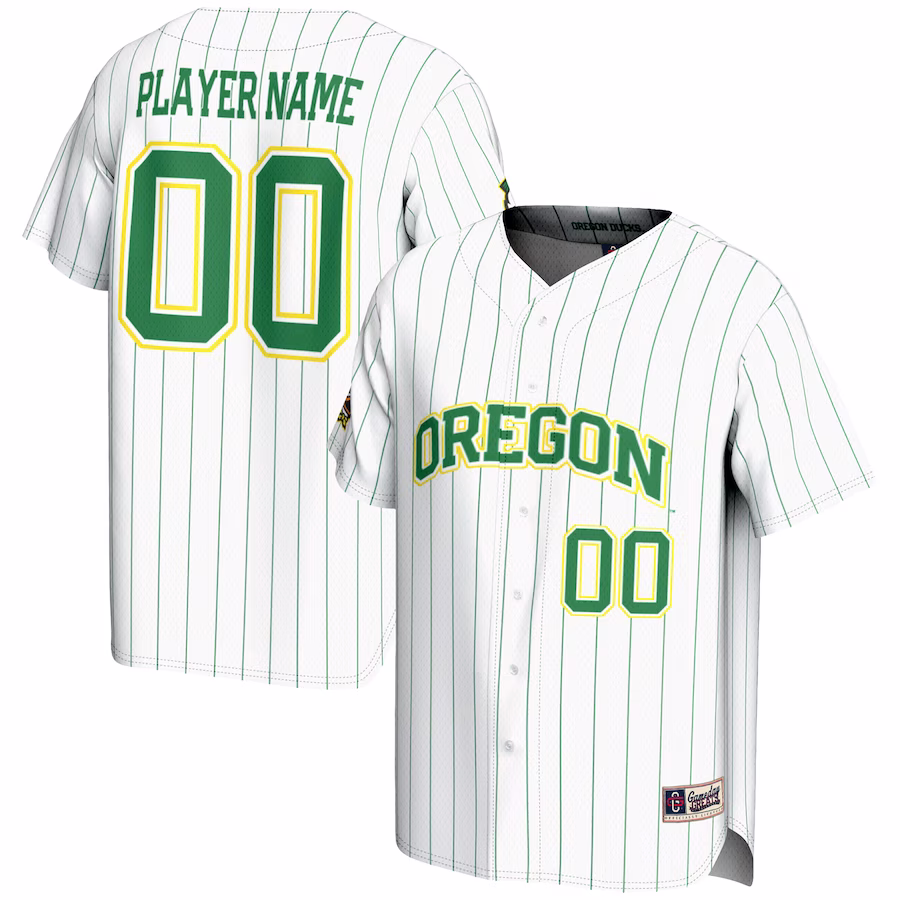 Oregon Ducks GameDay Greats NIL Pick-A-Player Lightweight Baseball Jersey - White - Ujersey