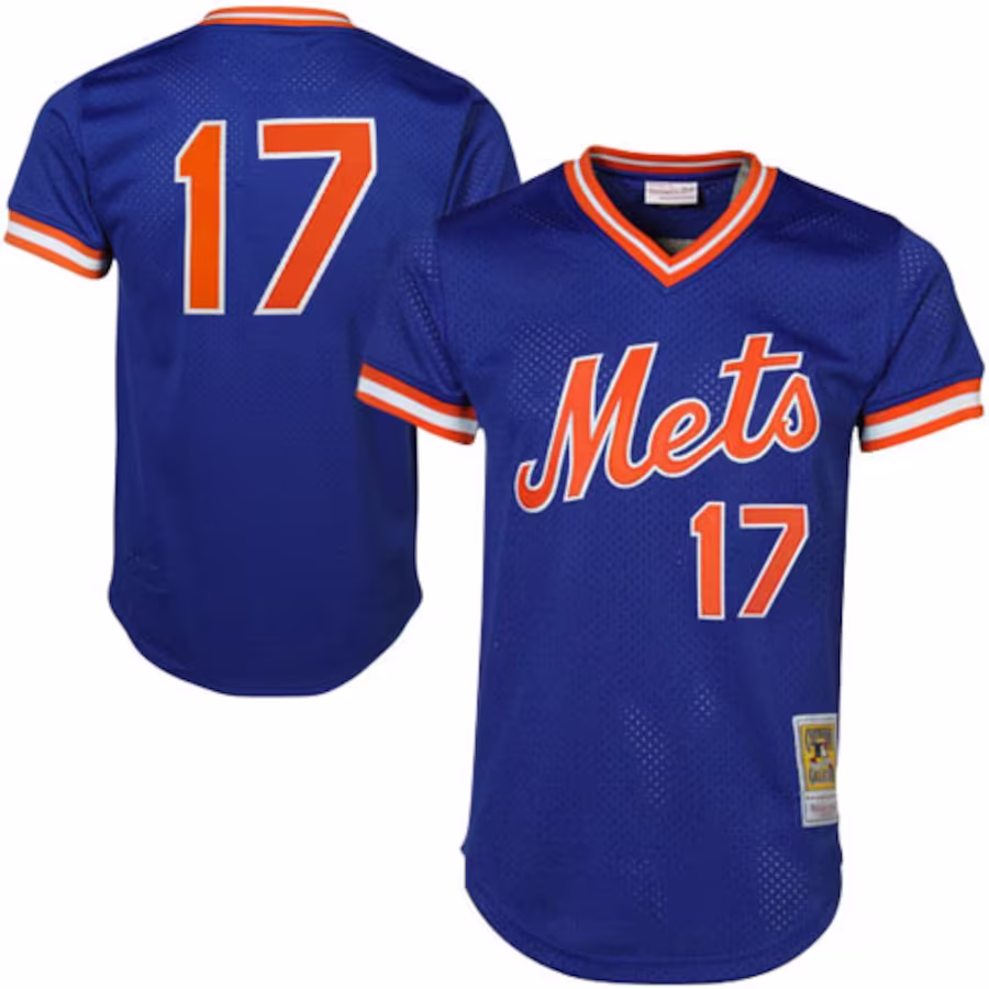 Men's New York Mets Keith Hernandez Mitchell & Ness Royal Cooperstown Mesh Batting Practice Jersey - Ujersey