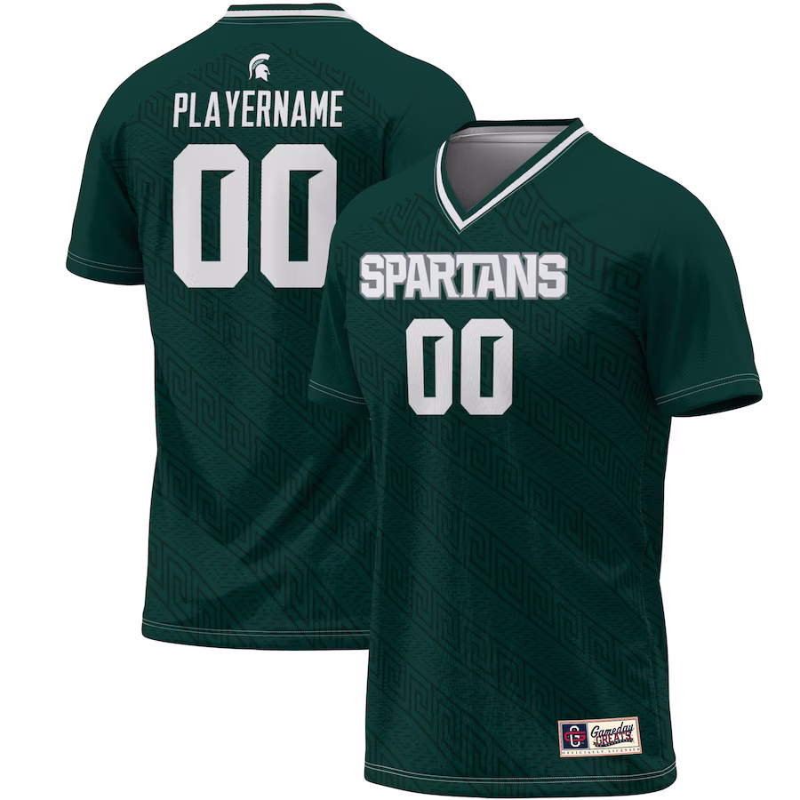 Michigan State Spartans GameDay Greats Youth NIL Pick-A-Player Lightweight Soccer Jersey - Green - Ujersey
