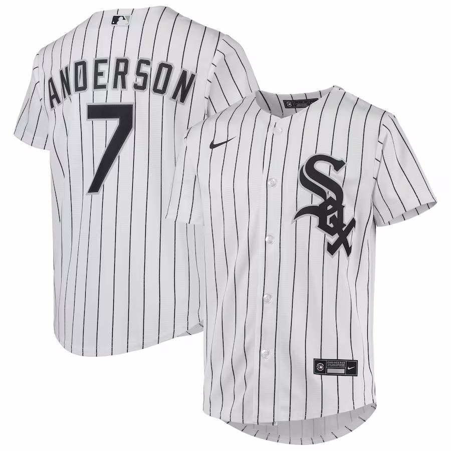 Youth Chicago White Sox Tim Anderson Nike White Alternate Replica Player Jersey - Ujersey