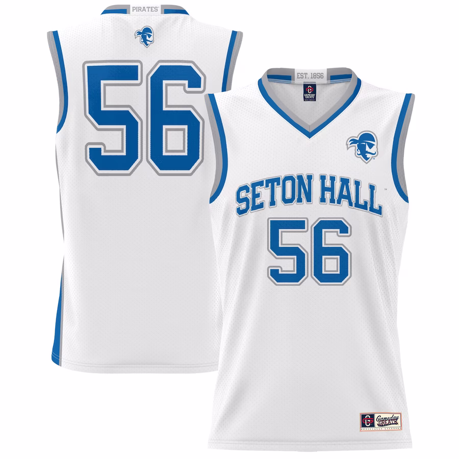 #56 Seton Hall Pirates GameDay Greats Youth Lightweight Basketball Jersey - White - Ujersey