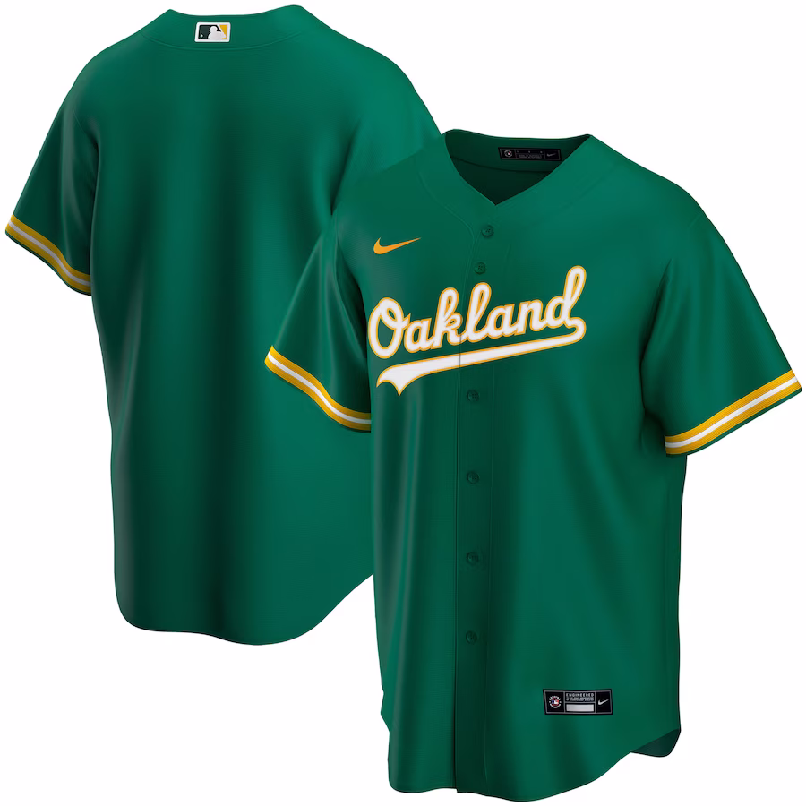 Youth Oakland Athletics Nike Kelly Green Alternate Replica Team Jersey - Ujersey