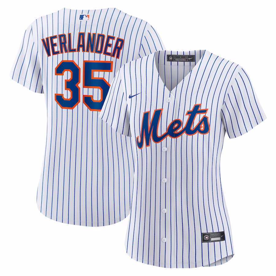 Women's New York Mets Justin Verlander Nike White/Royal Home Replica Player Jersey - Ujersey