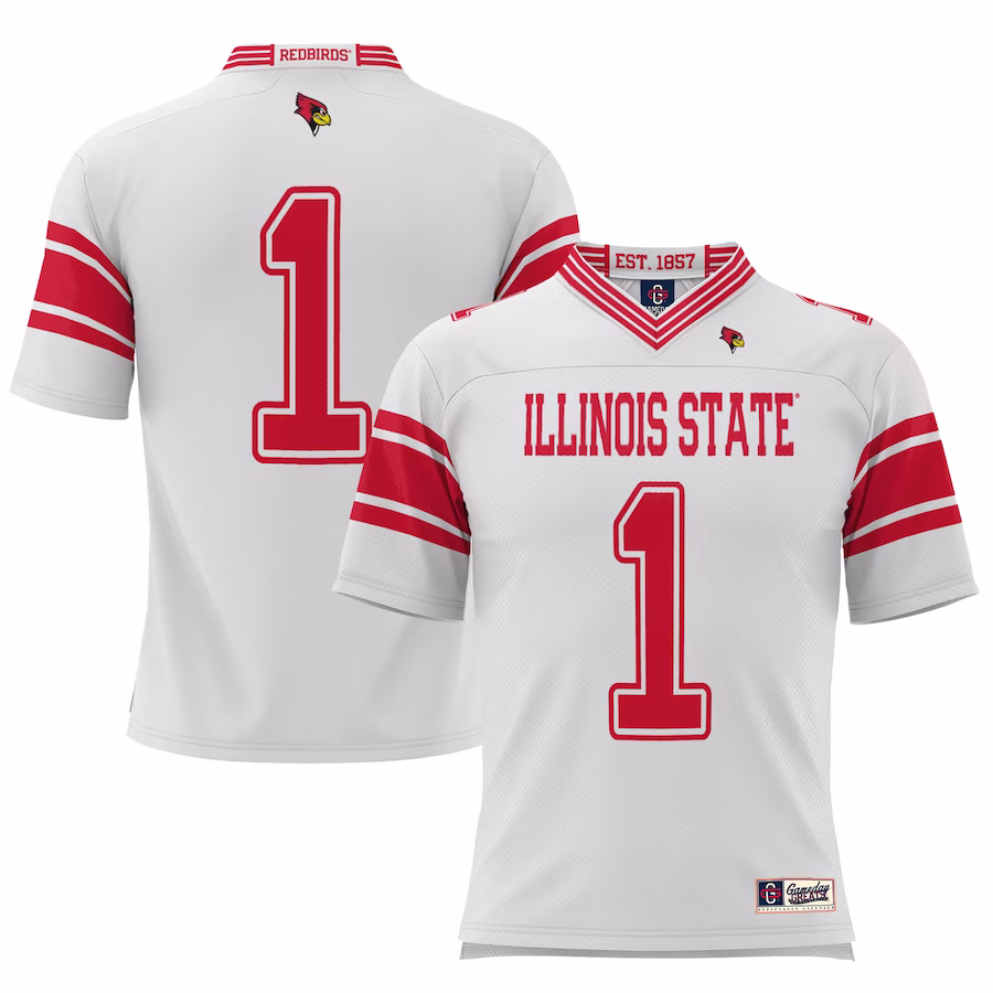 #1 Illinois State Redbirds GameDay Greats Football Jersey – White - Ujersey