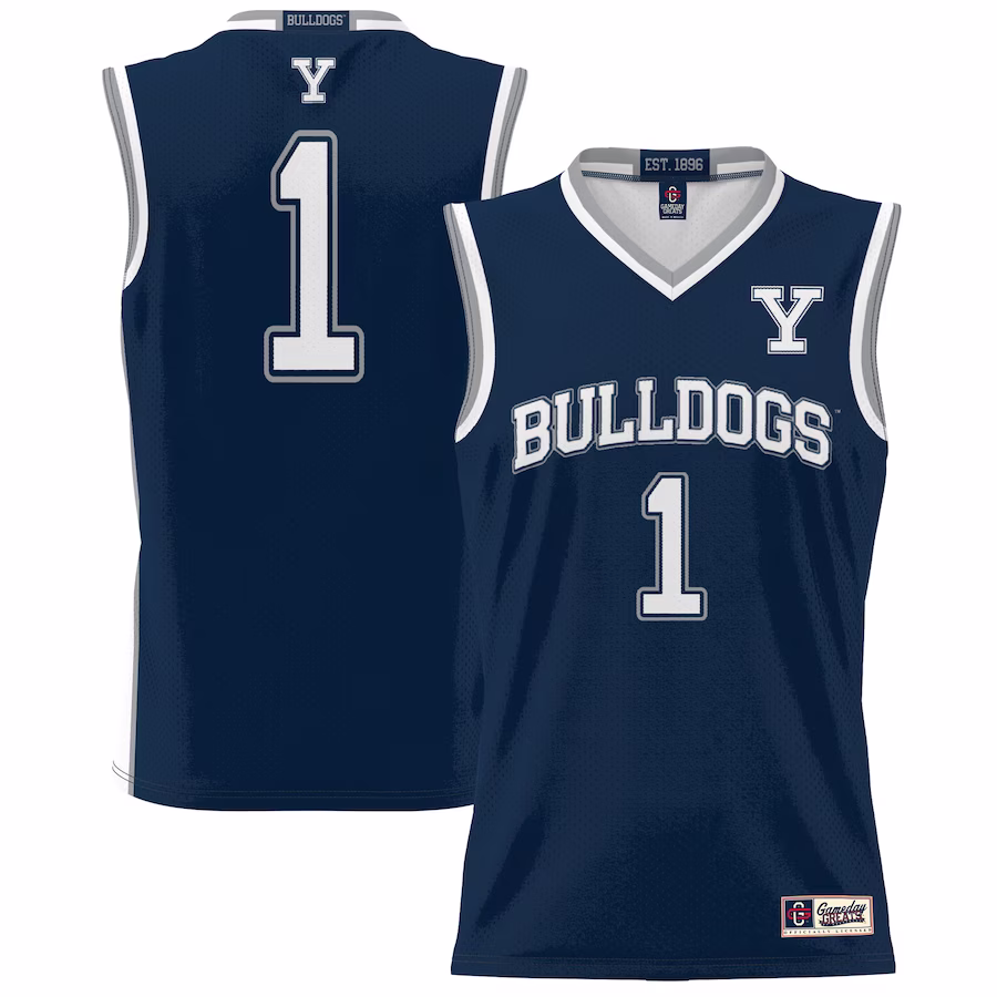 #1 Yale Bulldogs GameDay Greats Youth Lightweight Basketball Jersey - Navy - Ujersey