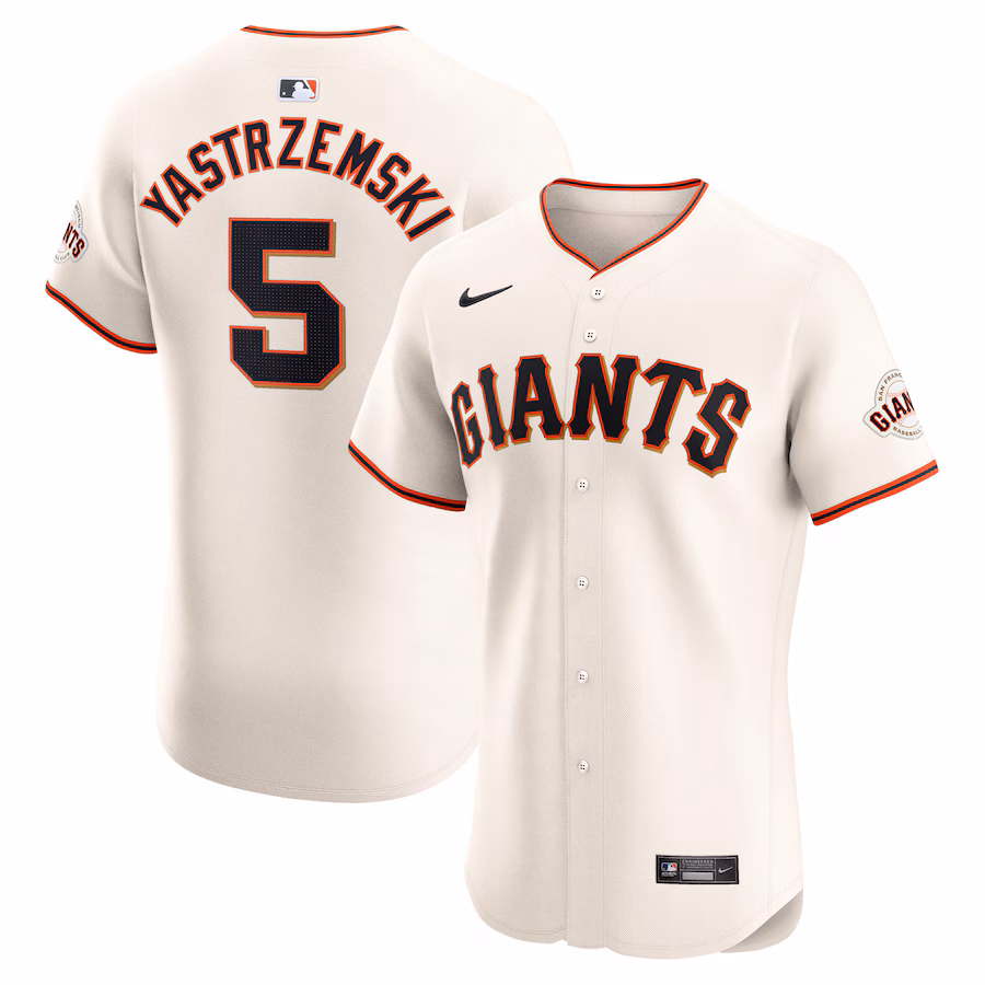 Men's San Francisco Giants Mike Yastrzemski Nike Cream Home Elite Player Jersey - Ujersey
