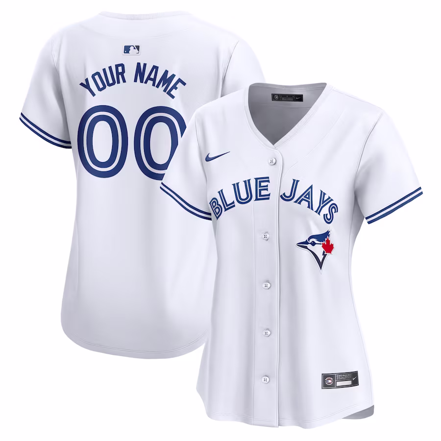 Women's Toronto Blue Jays Nike White Home Limited Custom Jersey - Ujersey