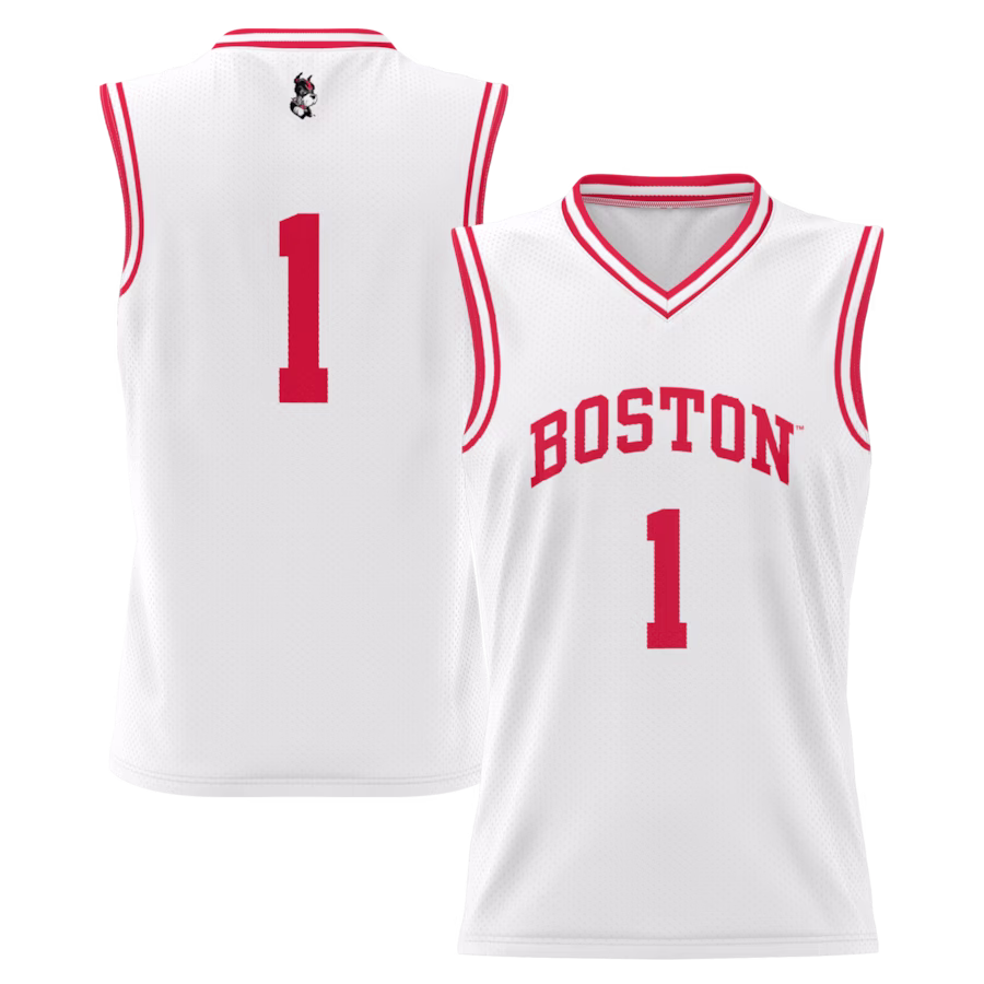 #1 Boston University GameDay Greats Lightweight Basketball Jersey - White - Ujersey