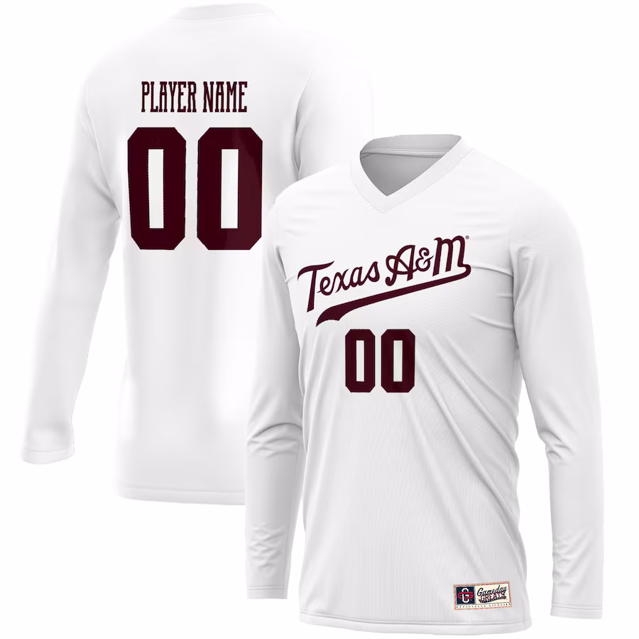 Texas A&M Aggies GameDay Greats Unisex NIL Pick-A-Player Lightweight Volleyball Jersey - White - Ujersey
