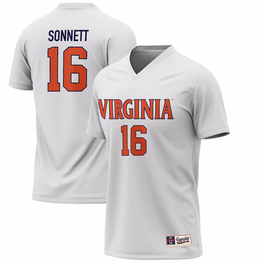 Emily Sonnett Virginia Cavaliers GameDay Greats Youth Lightweight Alumni Soccer Jersey - White - Ujersey