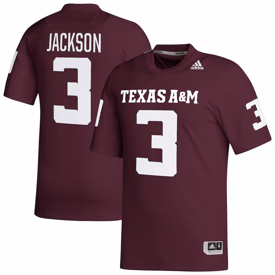 McKinnley Jackson Texas A&M Aggies adidas Replica Football Jersey - Maroon - Ujersey