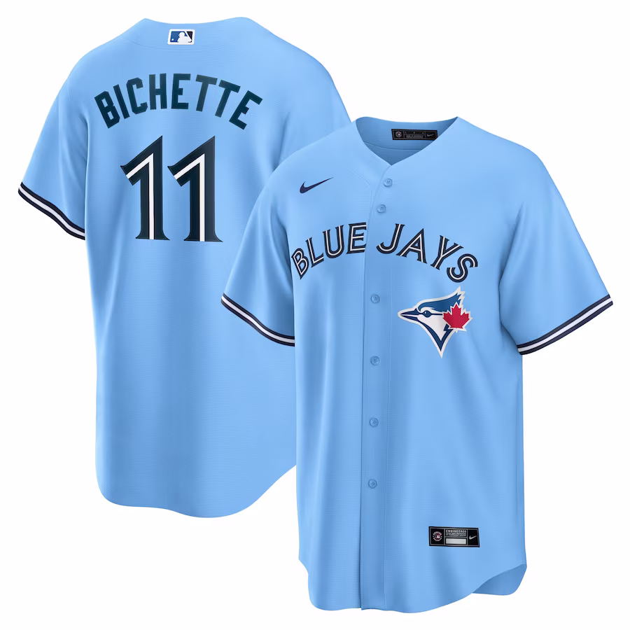 Men's Toronto Blue Jays Bo Bichette Nike Powder Blue Alternate Replica Player Name Jersey - Ujersey