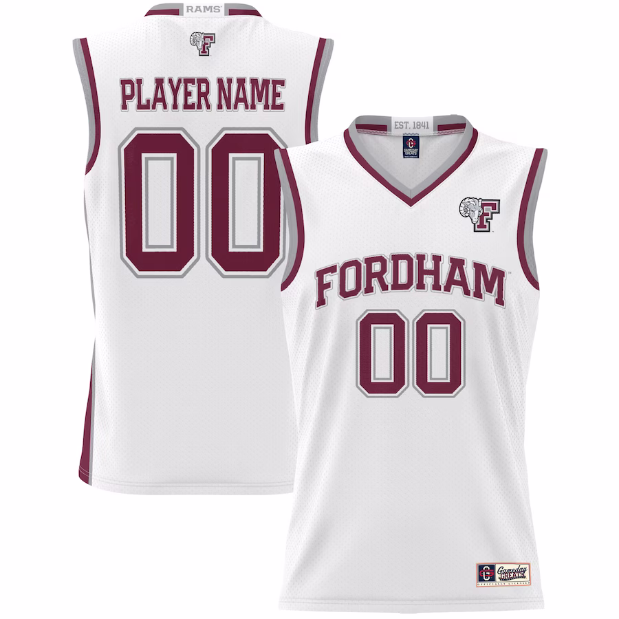Fordham Rams GameDay Greats Unisex  Lightweight NIL Pick-A-Player Basketball Jersey - White - Ujersey