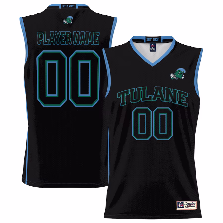 Tulane Green Wave GameDay Greats Youth NIL Pick-A-Player Lightweight Basketball Jersey - Black - Ujersey