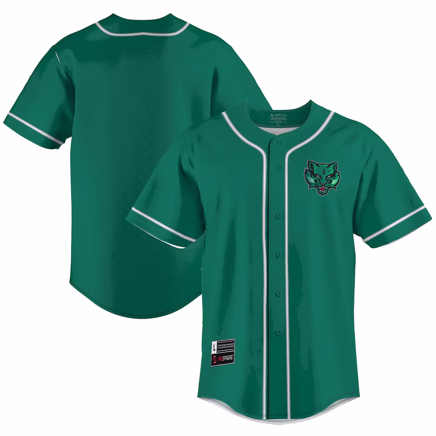Binghamton Bearcats GameDay Greats  Lightweight Baseball Jersey - Green - Ujersey