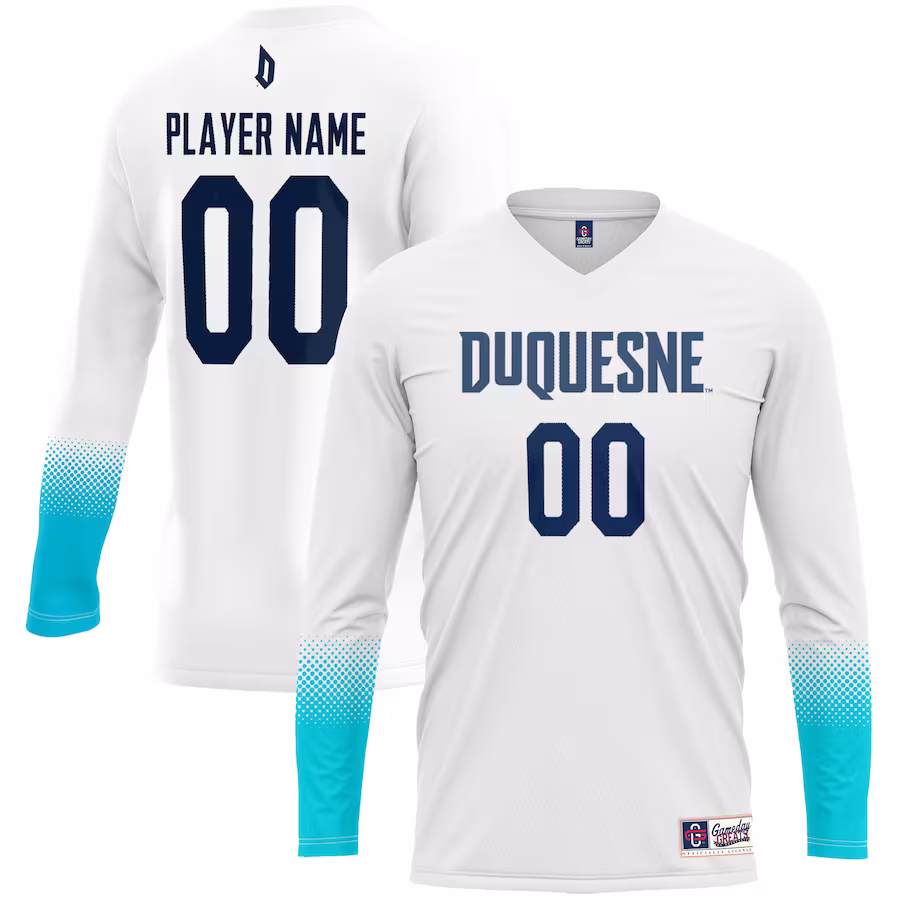 Duquesne Dukes GameDay Greats Unisex NIL Pick-A-Player Lightweight Volleyball Jersey - White - Ujersey