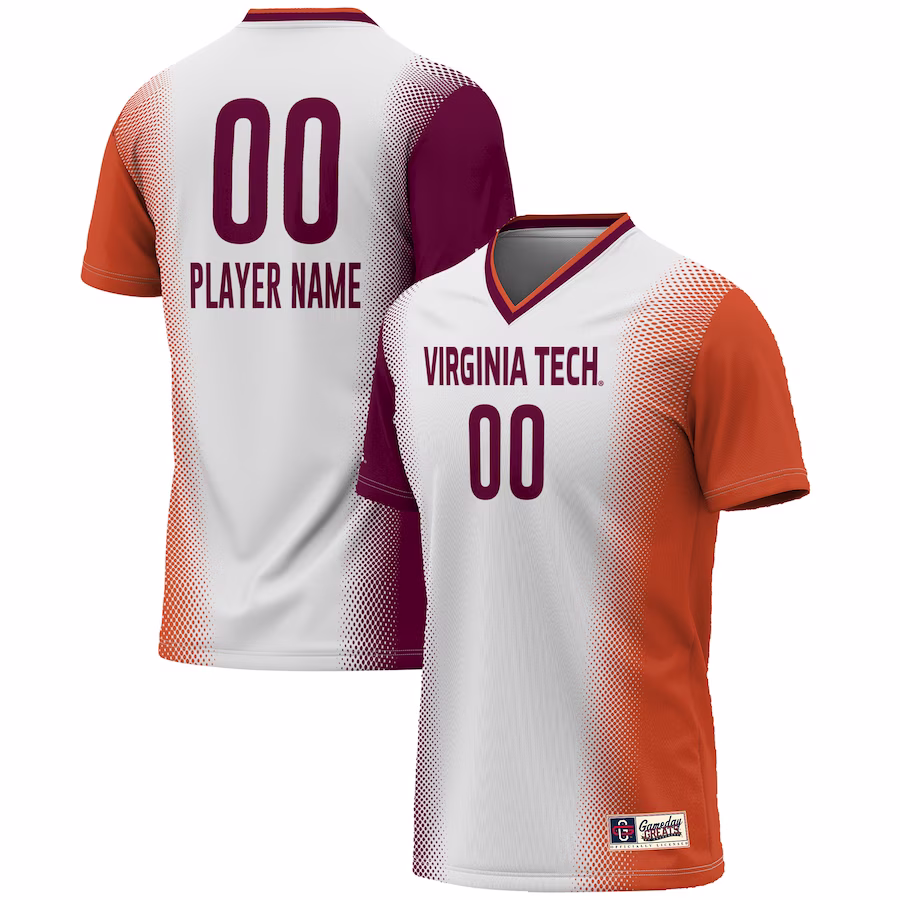 Virginia Tech Hokies GameDay Greats Unisex NIL Pick-A-Player Lightweight Women's Soccer Jersey - White - Ujersey