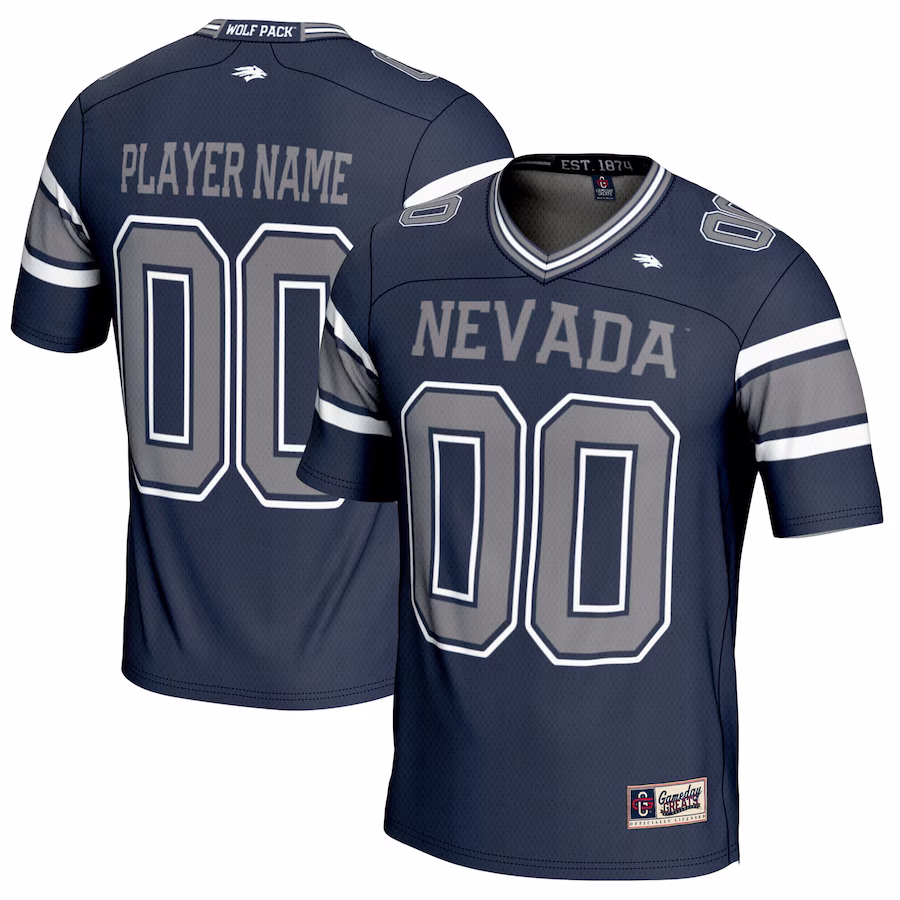 Nevada Wolf Pack GameDay Greats NIL Pick-A-Player Football Jersey - Navy - Ujersey