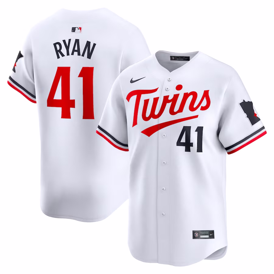 Men's Minnesota Twins Joe Ryan Nike White Home Limited Player Jersey - Ujersey