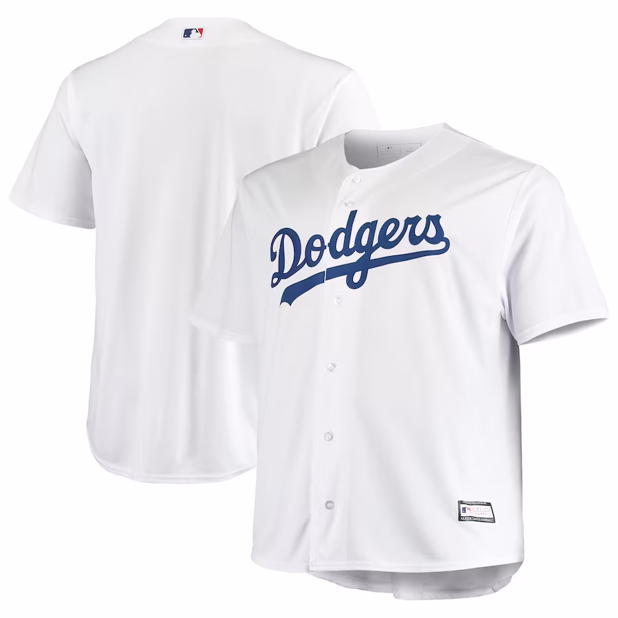 Men's Los Angeles Dodgers White Big & Tall Replica Team Jersey - Ujersey