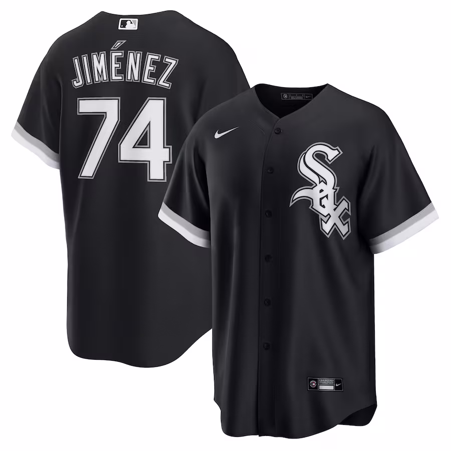 Men's Chicago White Sox Eloy Jimenez Nike Black Alternate Replica Player Name Jersey - Ujersey